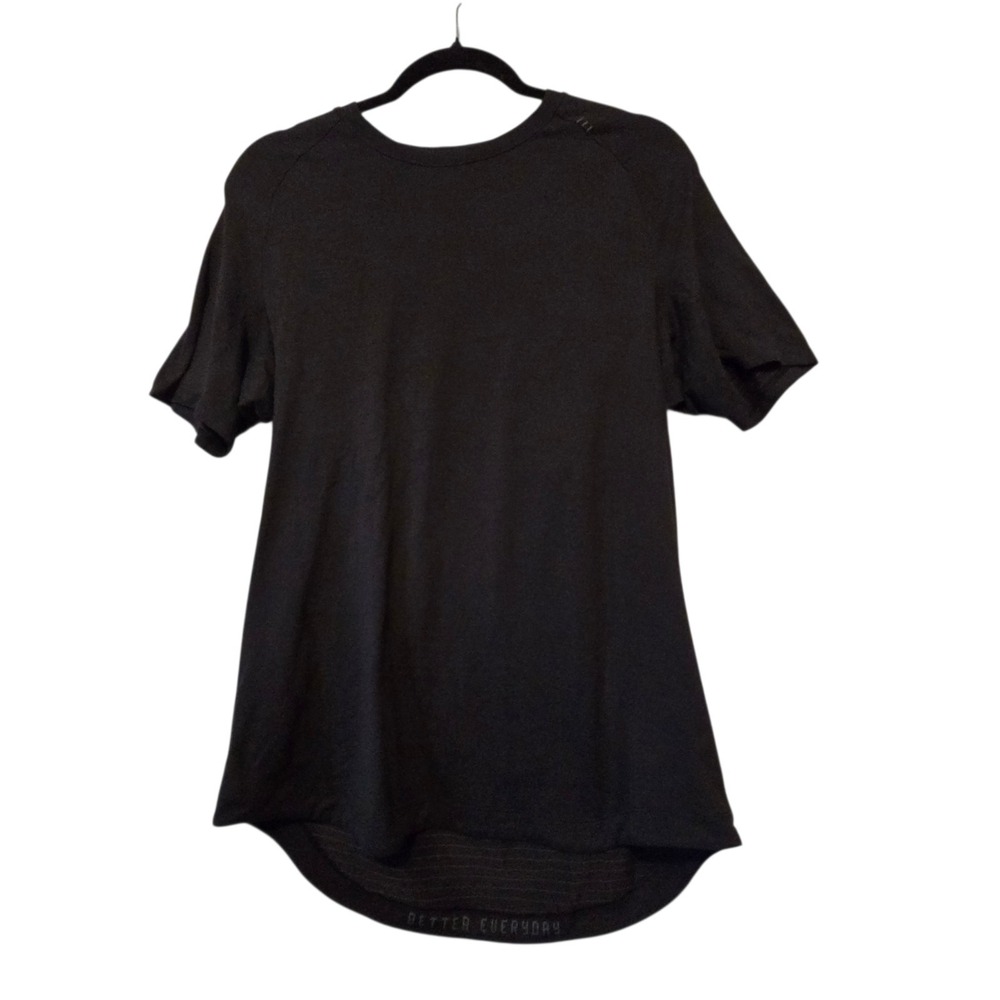 Lululemon Short Sleeve Shirt Men's M Navy Blue Stretch Performance Athletic